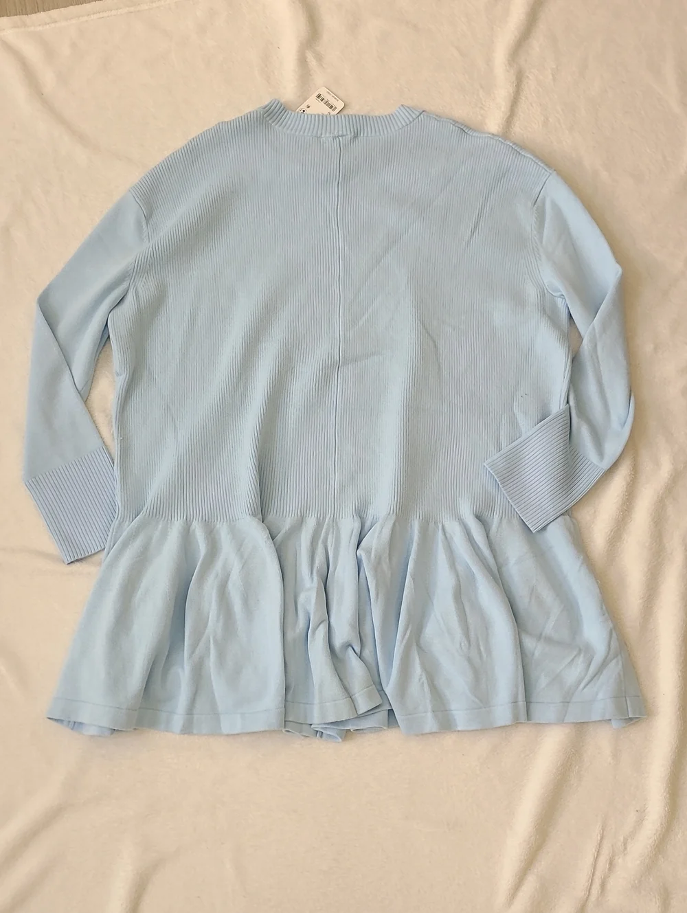 Free People NEW Time on My Side Mini Dress Ice Water Blue Sweater Knit Medium